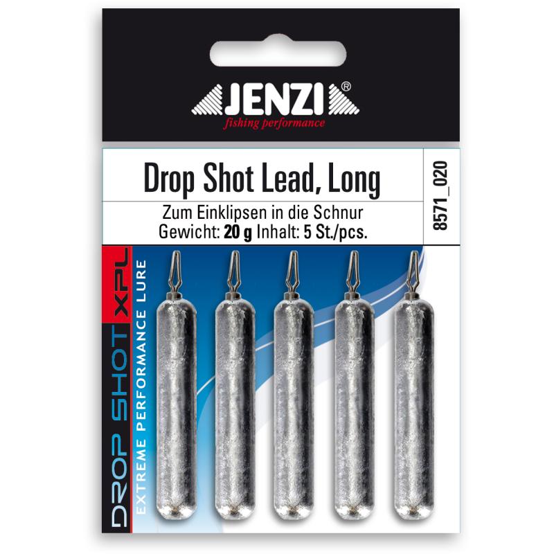 JENZI Drop-Shot Blei long mit Spezial-Wirbel SB-Verpackt Anzahl 4 25,0 g