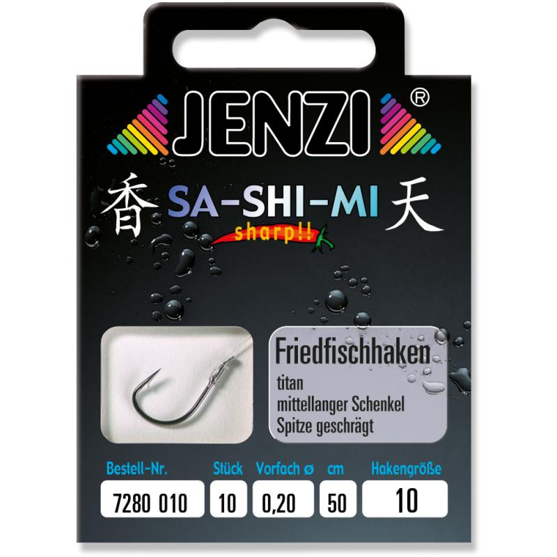 JENZI Friedfischhaken SA-SHI-MI Gebunden Gr.10 0,20mm 50cm