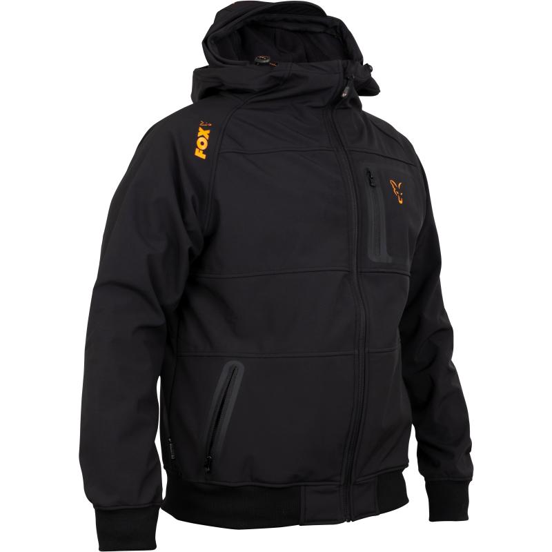 Fox collection Black Orange Shell hoodie - L