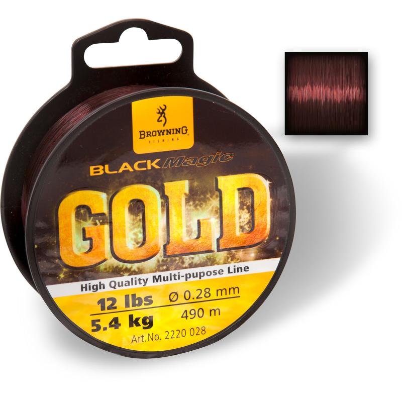 Browning 0,17mm Black Magic® Gold Mono 680m 2,05kg,4,50lbs dunkelbraun