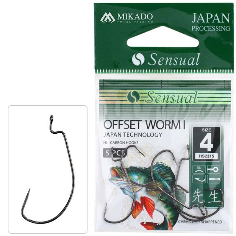 Mikado Haken - Sensual - Offset Worm I Nr. 1 Bn - 5 Stck.