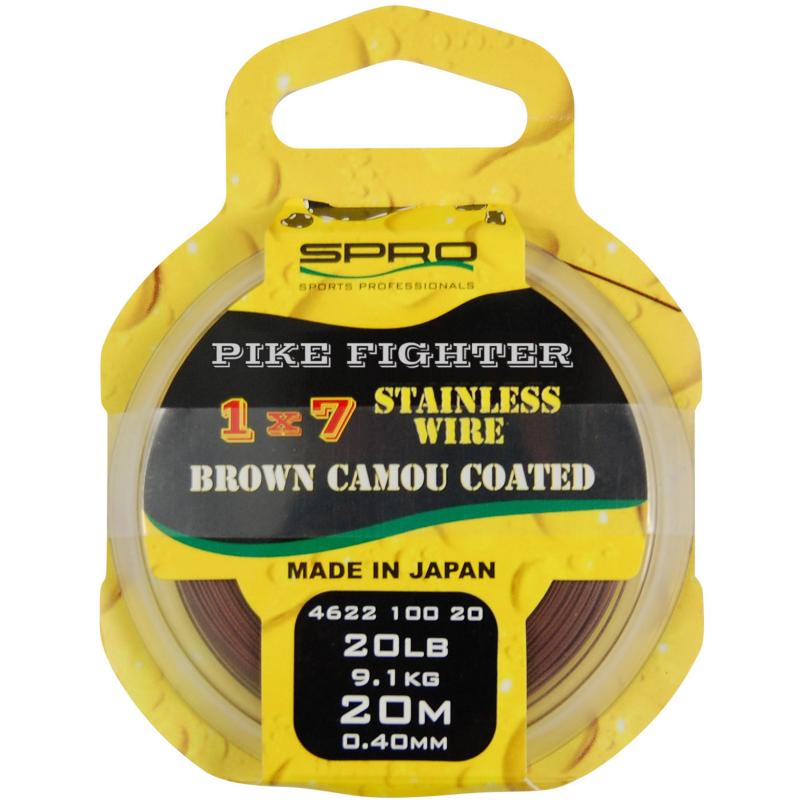 Spro Predator 1X7 Brown Coated Wire 20M 40Lb