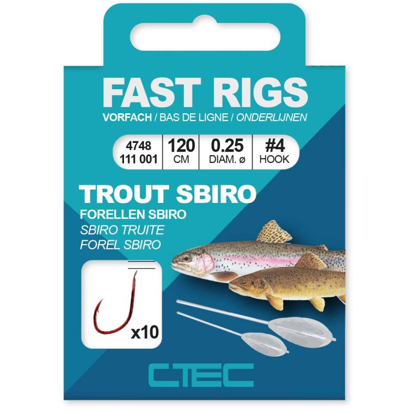 Ctec Fast Rigs Trout Sbiro 200cm #8-0.20mm