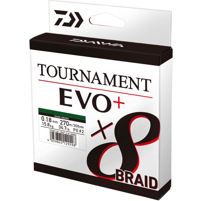 Daiwa Tournament x8 Br. EVO+ 0.14mm 270m DG