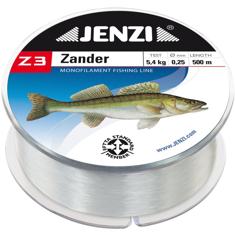 JENZI Z3 Line Zander mit Fischbild 0,25mm 500m