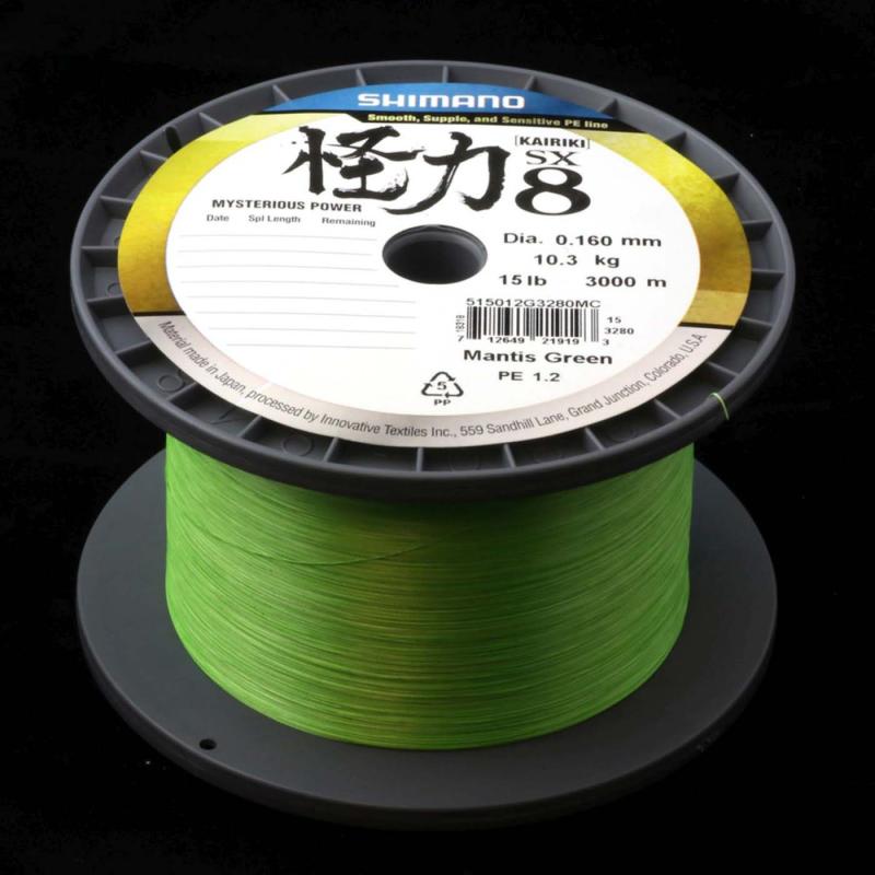 Shimano KAIRIKI 8 3000m Mantis Green 0.420mm/46.7kg