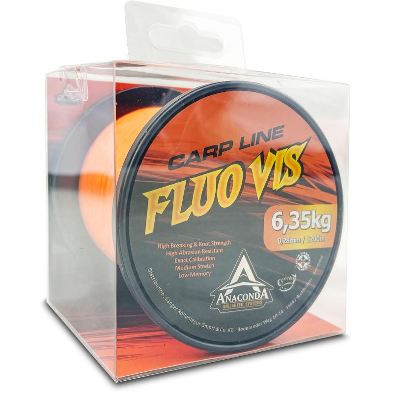 Anaconda Fluovis Orange Carp Line 1.200m/0,33mm