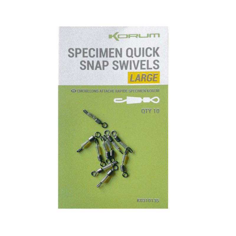 Korum Specimen Quick Snap Swivels - Large