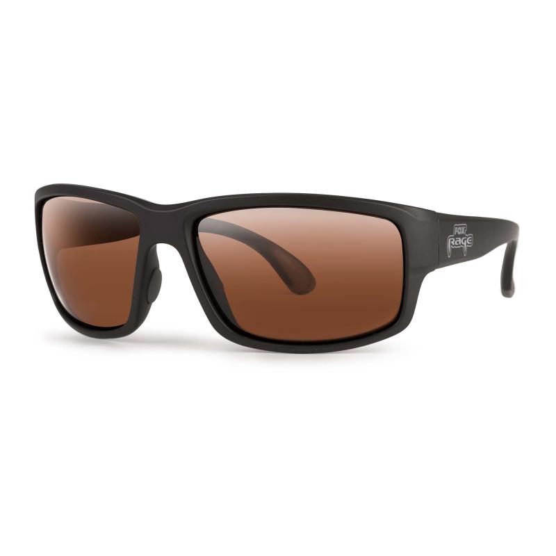 FOX RAGE Rage Grey Wrap Sunglasses Brown Lense Mirror Eyewear