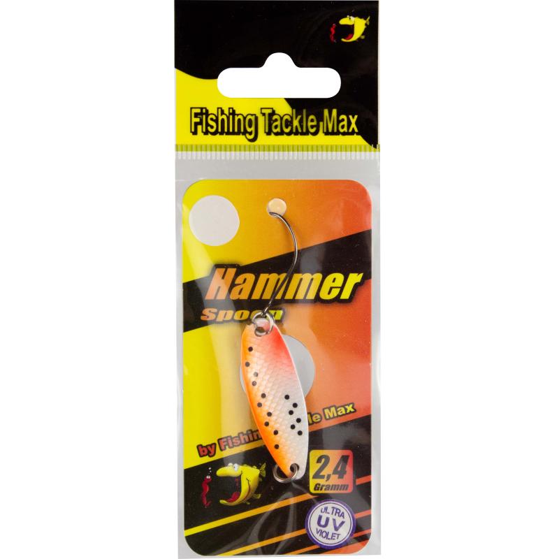 FTM Spoon Hammer 2,4gr. salmon orange white UV / white