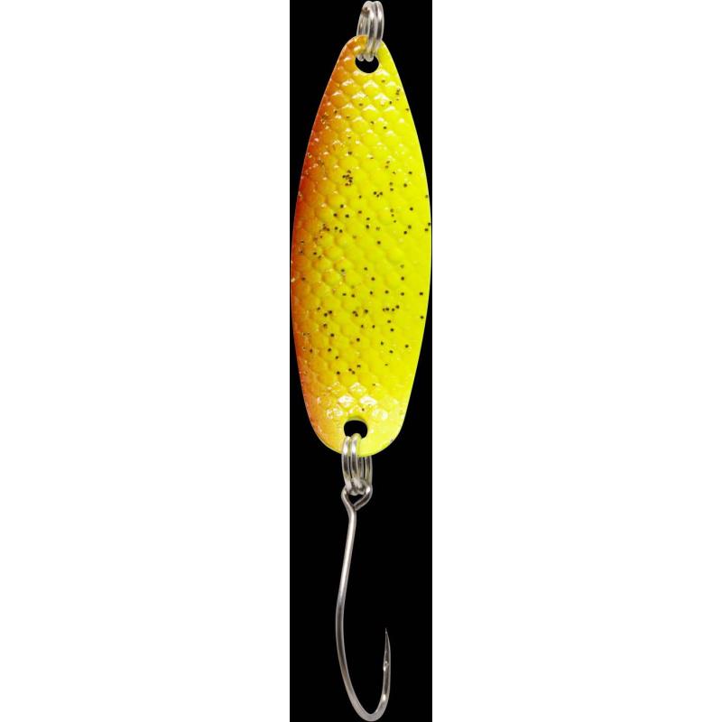 Fishing Tackle Max Spoon Hammer 2,4gr. orange-gelb m. Glitter/gold