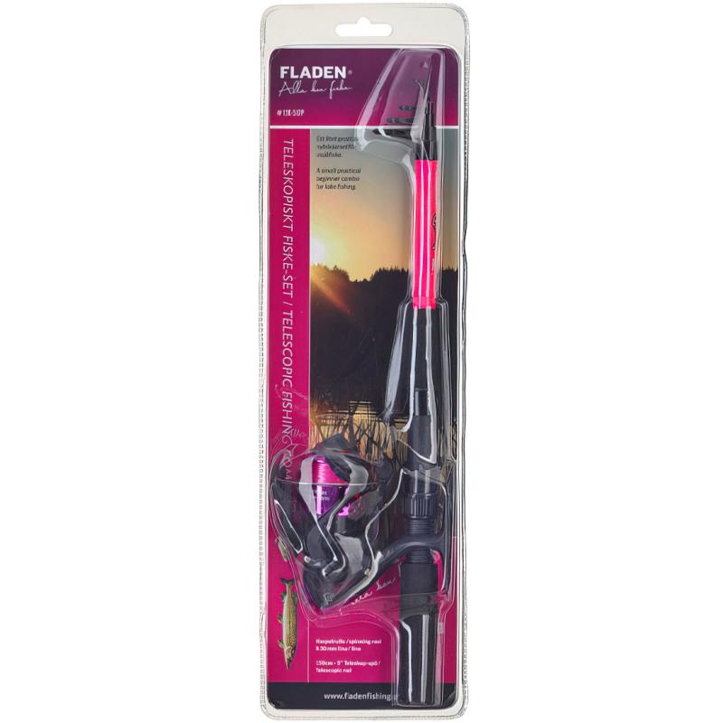 FLADEN Combo Tele spinning combo line 150cm pink