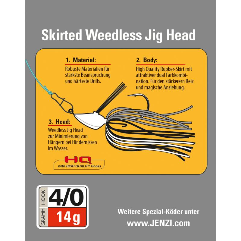 Skirted Weedless Jig-Head 14g 4/0C.24