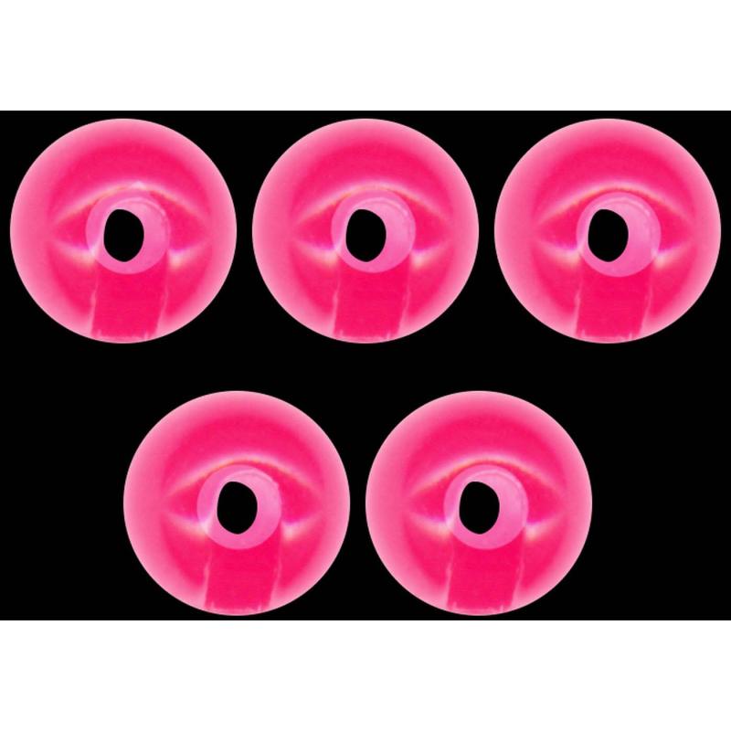 Omura Tungsten Perle Omura geschlitzt Ø 3,8mm fluo pink
