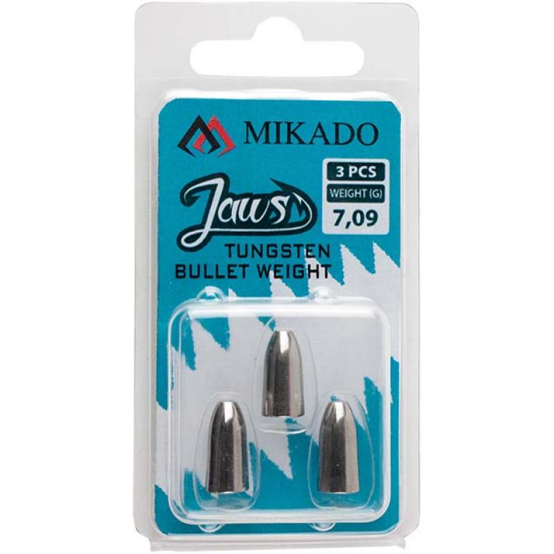 Mikado Jaws Tungsten Bullet 5.32G Stahl Und Grau.
