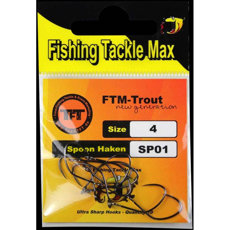 Fishing Tackle Max Haken lose Spoon SP01 Gr.4 Inh.10 Stk.