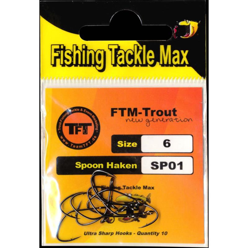 Fishing Tackle Max Haken lose Spoon SP01 Gr.6 Inh.10 Stk.