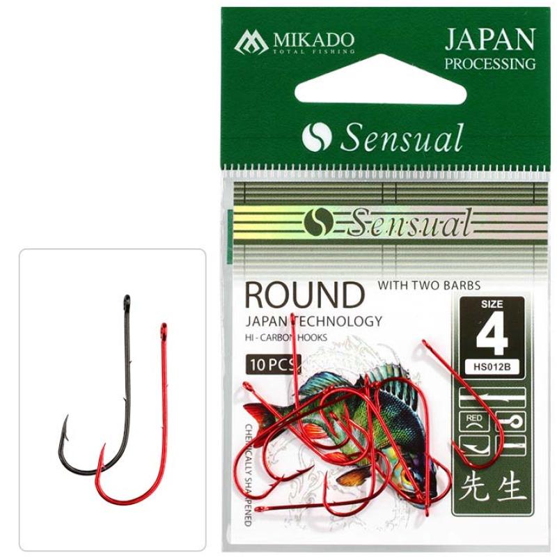 Mikado Haken Sensual Round Widerhaken Nr. 6 Red.