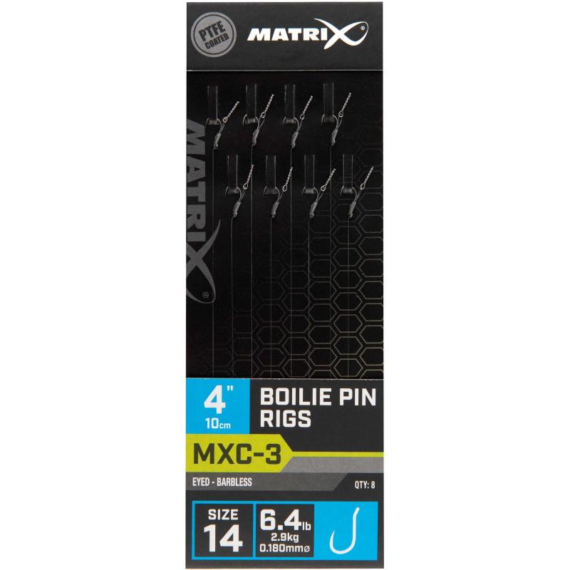 Matrix MXC-3 Size 14 Barbless / 0.18mm / 4" (10cm) / Boilie Pin - 8pcs
