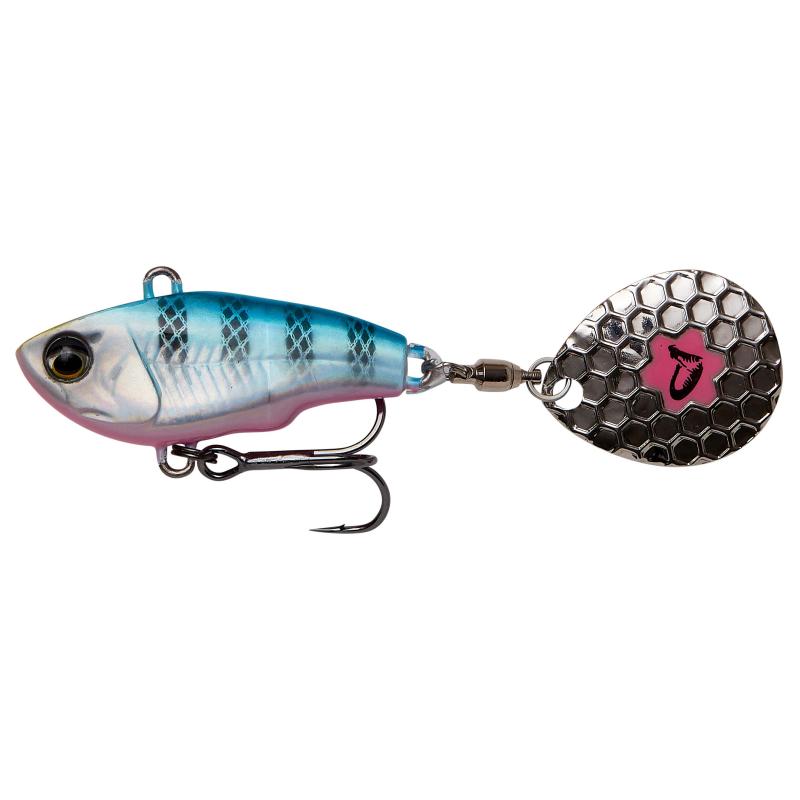 Savage Gear Fat Tail Spin 8cm 24G Sinking Blue Silver Pink