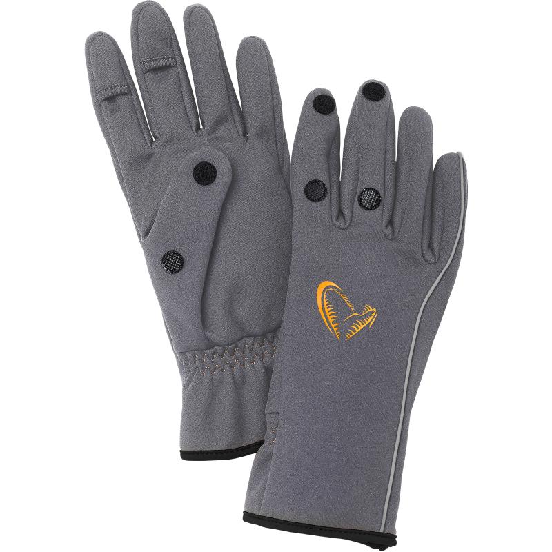 Savage Gear Softshell Glove L Grey