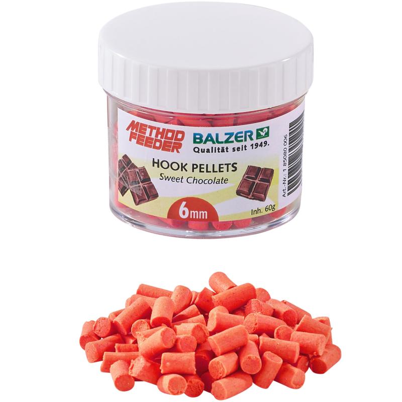 Balzer Method Feeder Haken Pellets 6mm orange-sweet chocolate 60g
