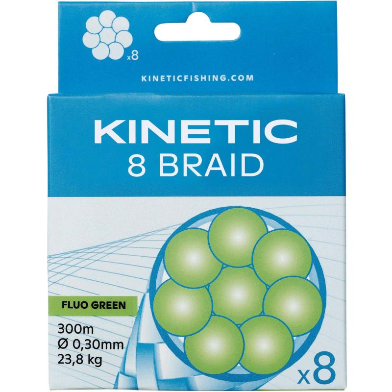 Kinetic 8 Braid 300m 0,14mm/11,5kg Fluo Green