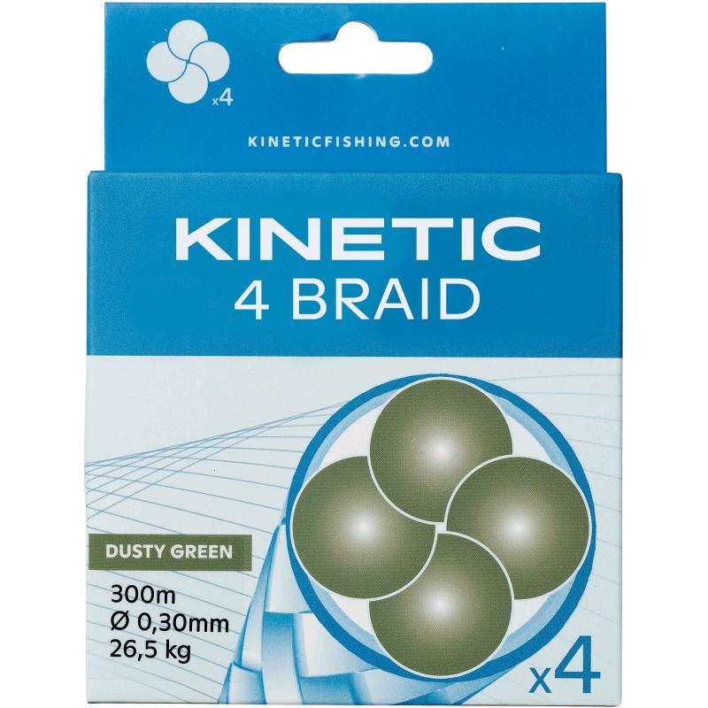 Kinetic 4 Braid 300m 0,25mm/21,0kg Dusty Green