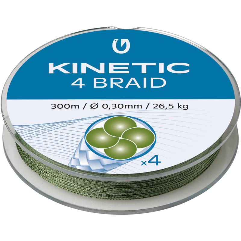 Kinetic 4 Braid 300m 0,40mm/33,6kg Dusty Green