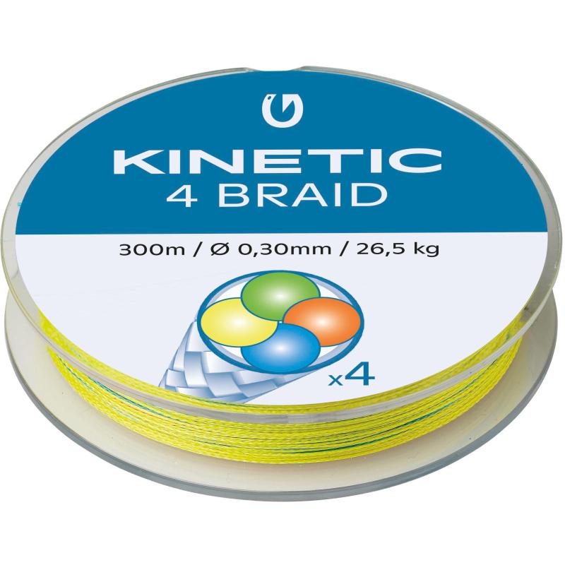 Kinetic 4 Braid 300m 0,25mm/21,0kg Multi Colour