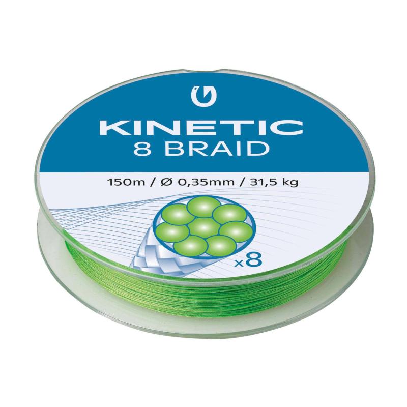 Kinetic 8 Braid 150m 0,26mm/20,6kg Fluo Green