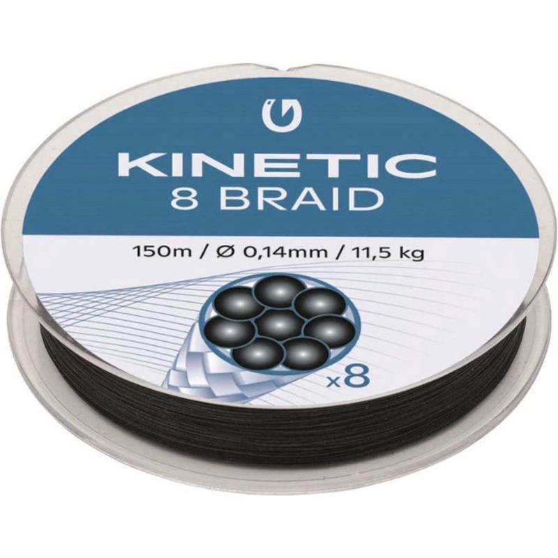 Kinetic 8 Braid 150m 0,26mm/20,6kg Black