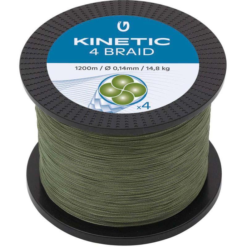 Kinetic 4 Braid 1200m 0,12mm/10,3kg Dusty Green