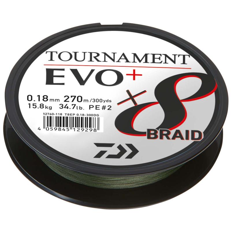 Daiwa Tournament x8 Br. EVO+ 0.18mm 900m DG