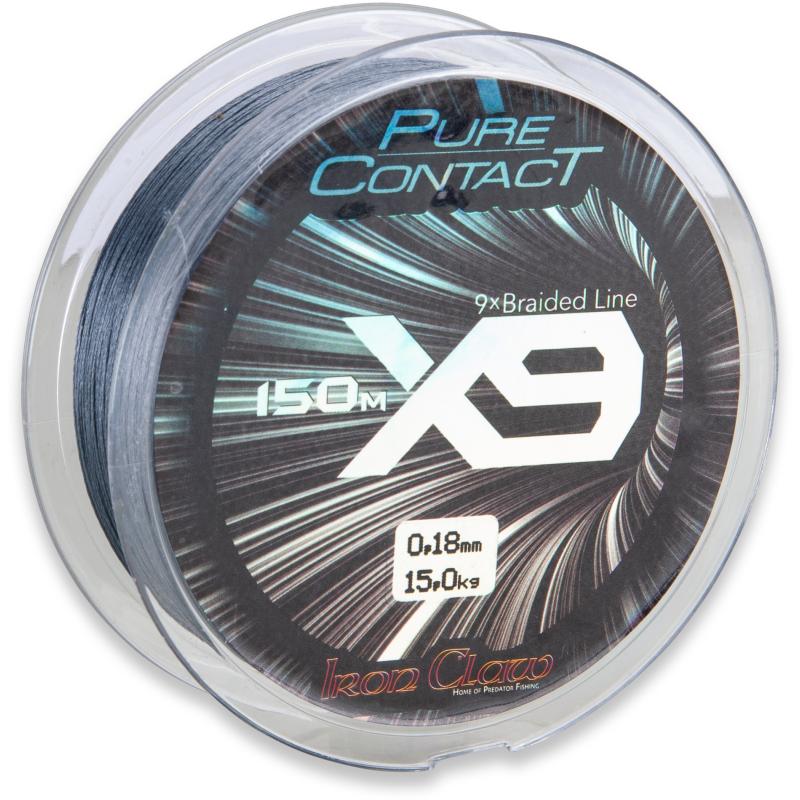 Iron Claw Pure Contact X9 Grey 150m 0,09mm