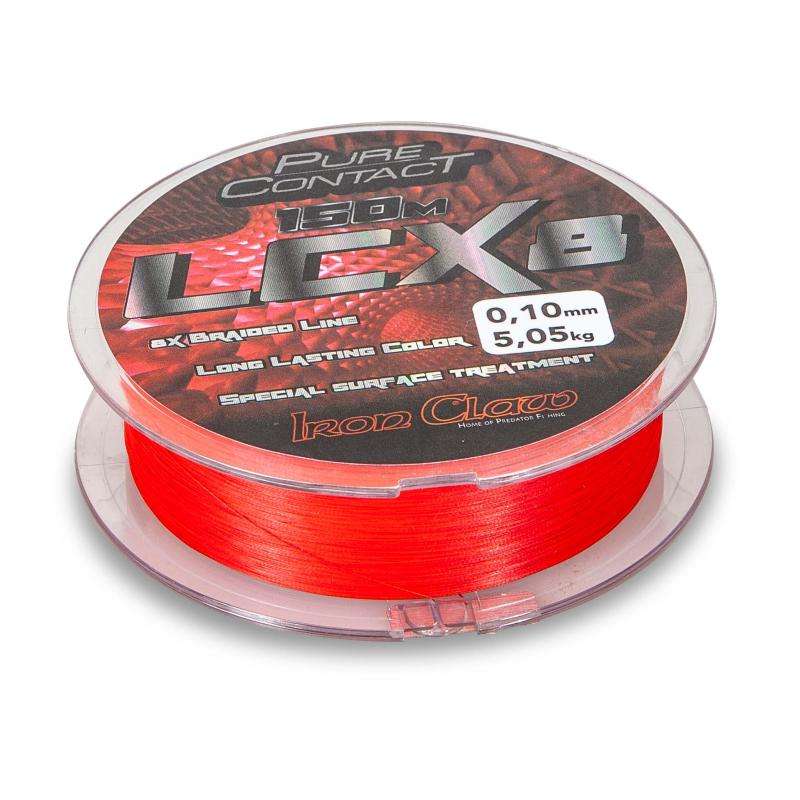 Iron Claw Pure Contact LCX8 Red 150m 0,10mm