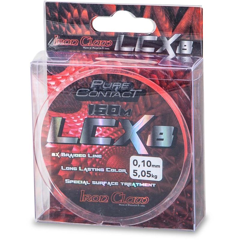 Iron Claw Pure Contact LCX8 Red 150m 0,12mm