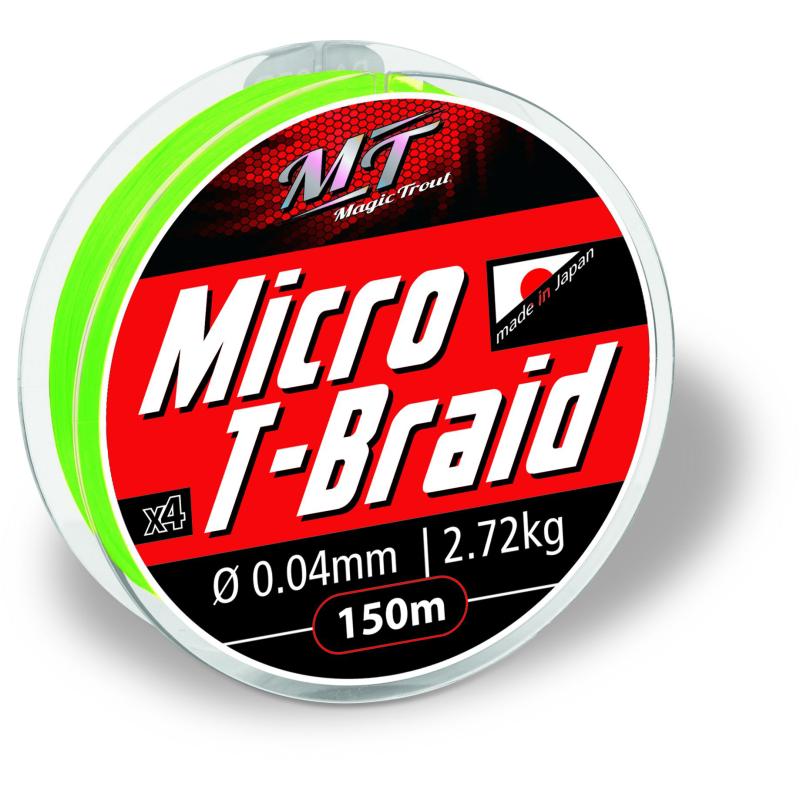 Magic Trout Ø0,10mm Micro T-Braid 150m 7,26kg, 16lbs rot