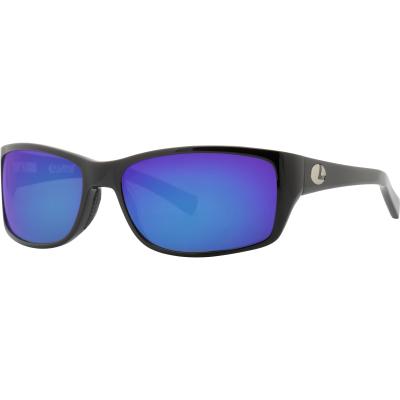 Lenz Laxa Acetate Sunglasses Black w/Blue Mirror Lens