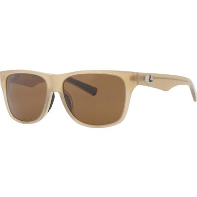 Lenz Tay Acetate Sunglasses Clear Yellow w/Brown Lens