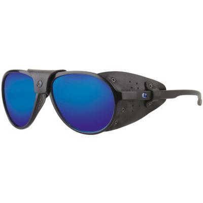 Lenz Spotter Discover Sunglasses Black Mat w/Gun Blue Mirror